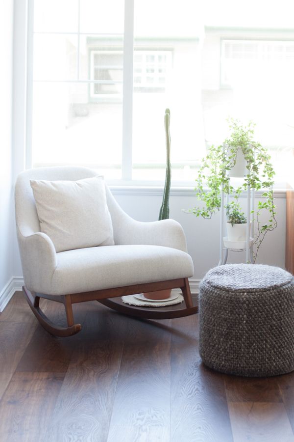 Embrace Coconut White Rocking Chair