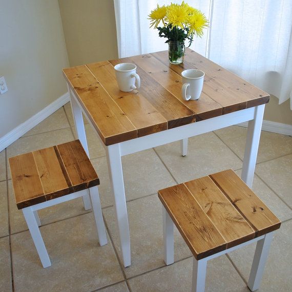 Farmhouse Breakfast Table or Dining Table Set with or without Stools - Farmhouse Table
