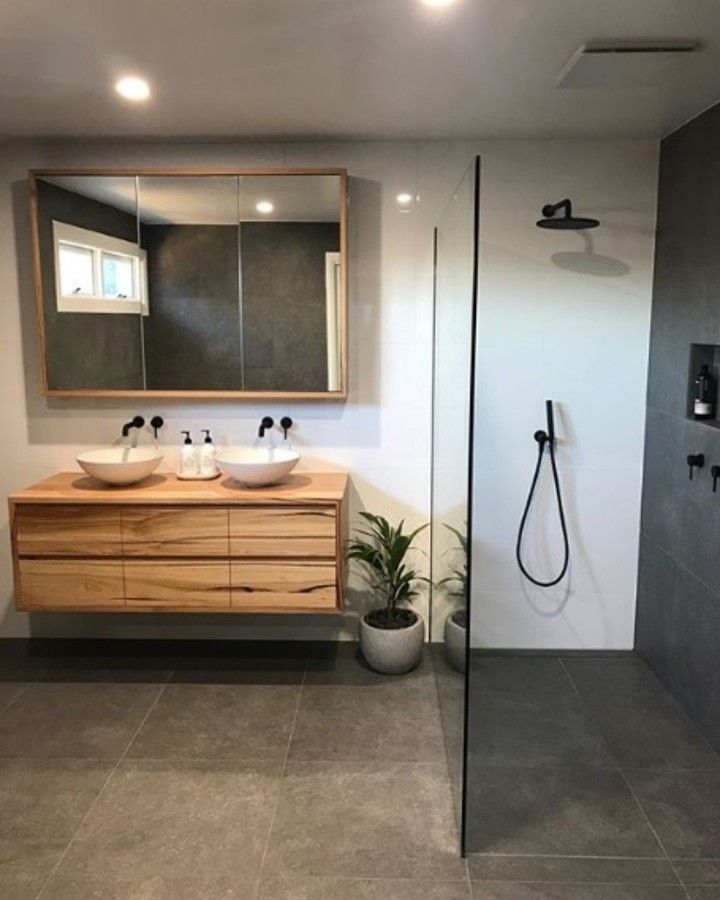 Faucet Strommen on Instagram: “Thanks for sharing your recently completed ensuite @opski49! Your Matte Black Pegasi M tapware, showers and accessories look amazing with…”