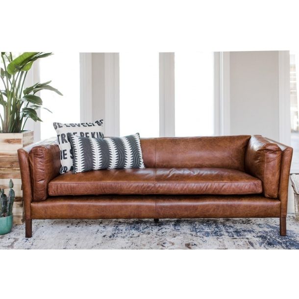 Finley Leather Sofa | memoky.com
