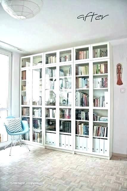 Good ikea billy bookcase glass doors images