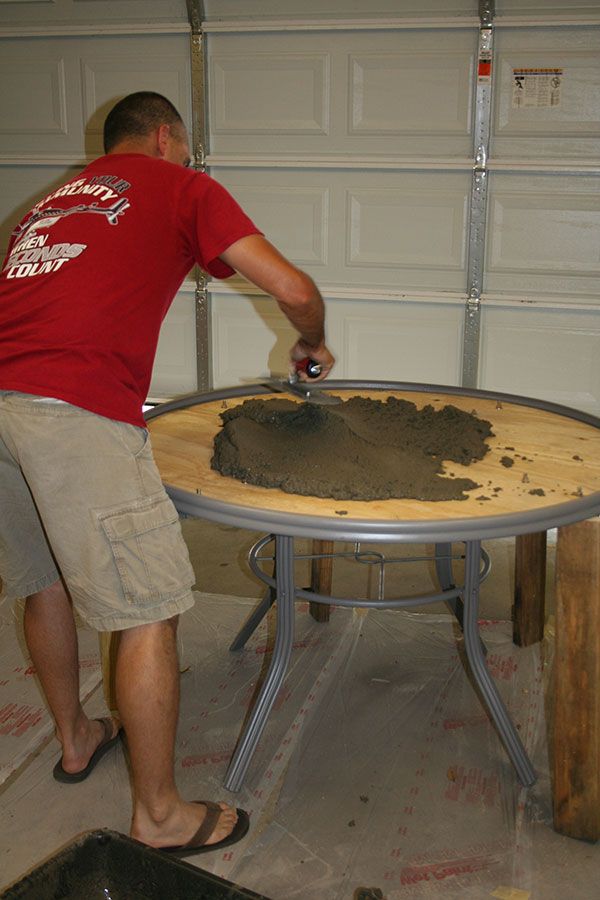 How to Create a Concrete Table Top for Your Patio Table