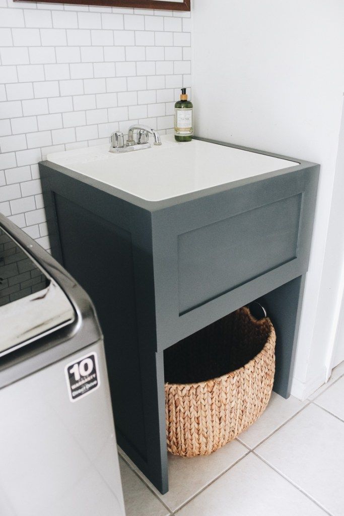 How to Hide Your Utility Sink: Faux Cabinet Tutorial - Within the Grove