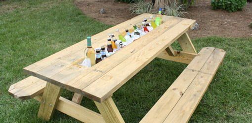 How to Make a Drink Trough for a Picnic Table | Today’s Homeowner