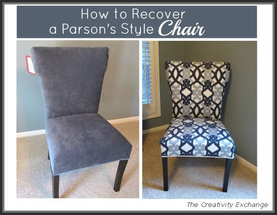 How to Recover a Parson’s Style Chair {Furniture Revamp}…