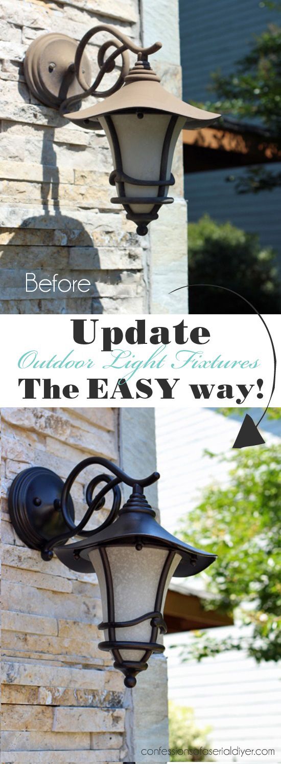 How to Update Outdoor Light Fixtures the EASY Way!
