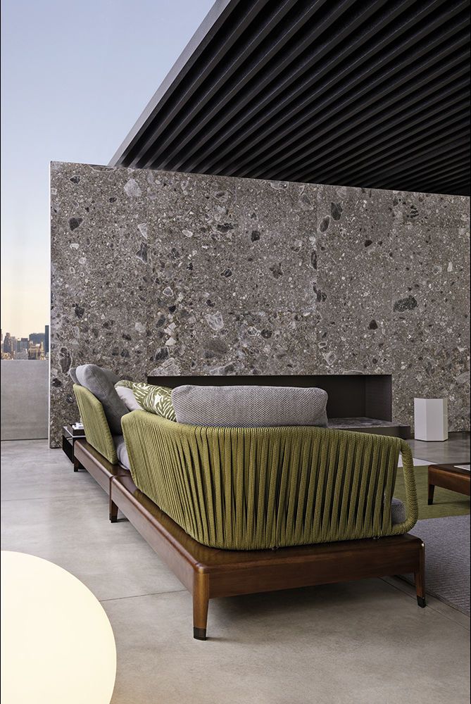 INDIANA – Modular sofa / contemporary / outdoor / fabric by Minotti | ArchiExpo