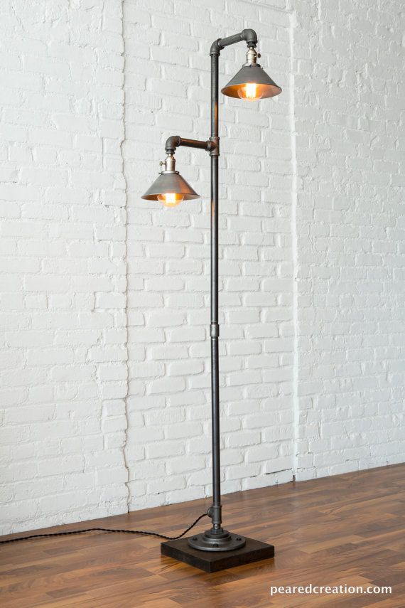 Industrial Floor Lamp - Metal Shade - Edison Bulb Lamp - Industrial Furniture