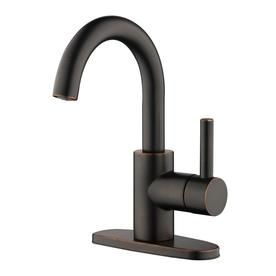 Jacuzzi Duncan Oil-Rubbed Bronze 1-Handle 4-in Centerset WaterSense Bathroom Sink Faucet with Drain at Lowes.com