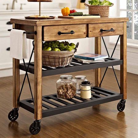 Kettering Industrial Kitchen Cart, Color: Natural – JCPenney
