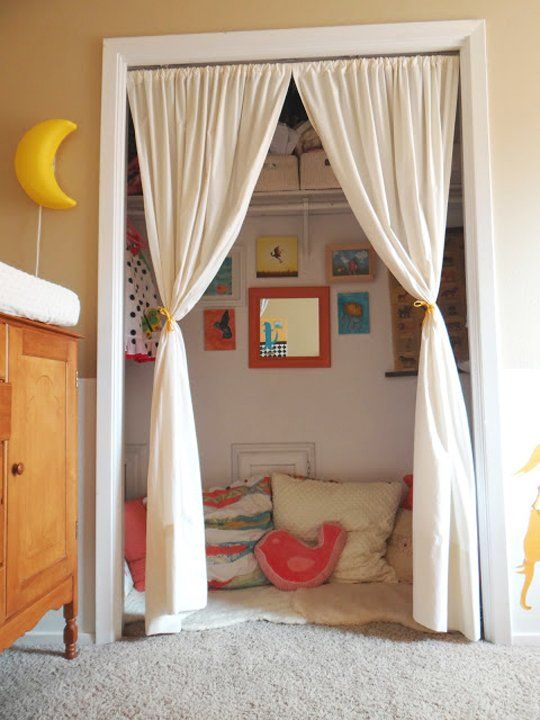 Kids Closets Used as Reading Nooks