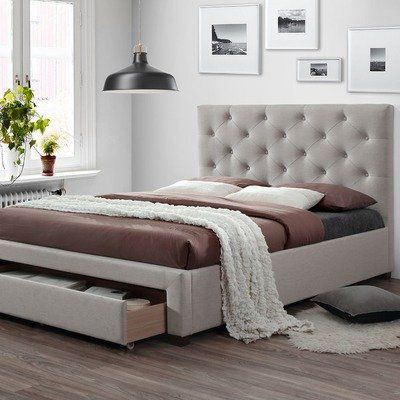 Kingston Oat White Queen Bed with Storage