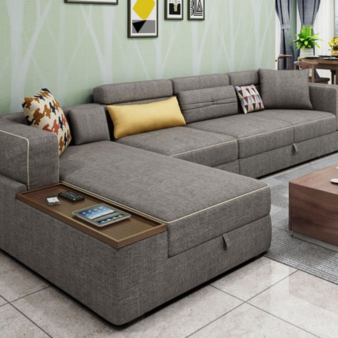 L Shape Sofa Set With Storage Baci Living Room