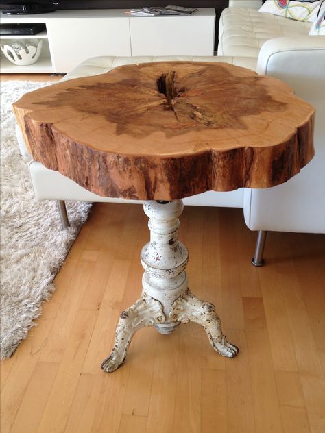 Live Edge Table with hairpin legs, Live Edge Coffee table with metal legs, Rusti...