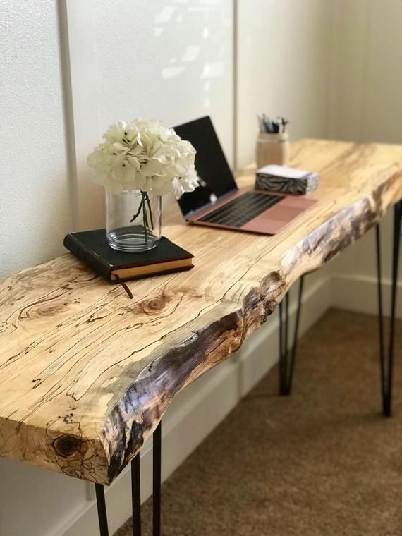Live Edge-Tisch / Live Edge-Schreibtisch / Live Edge-Sofatisch / Schreibtisch Nous … – Wood Design