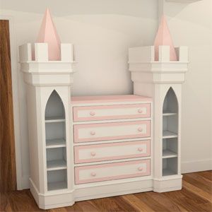 Looking for something a little smaller to fit into your little princesses room Our luxury princess chest drawers with shelved turrets are a great