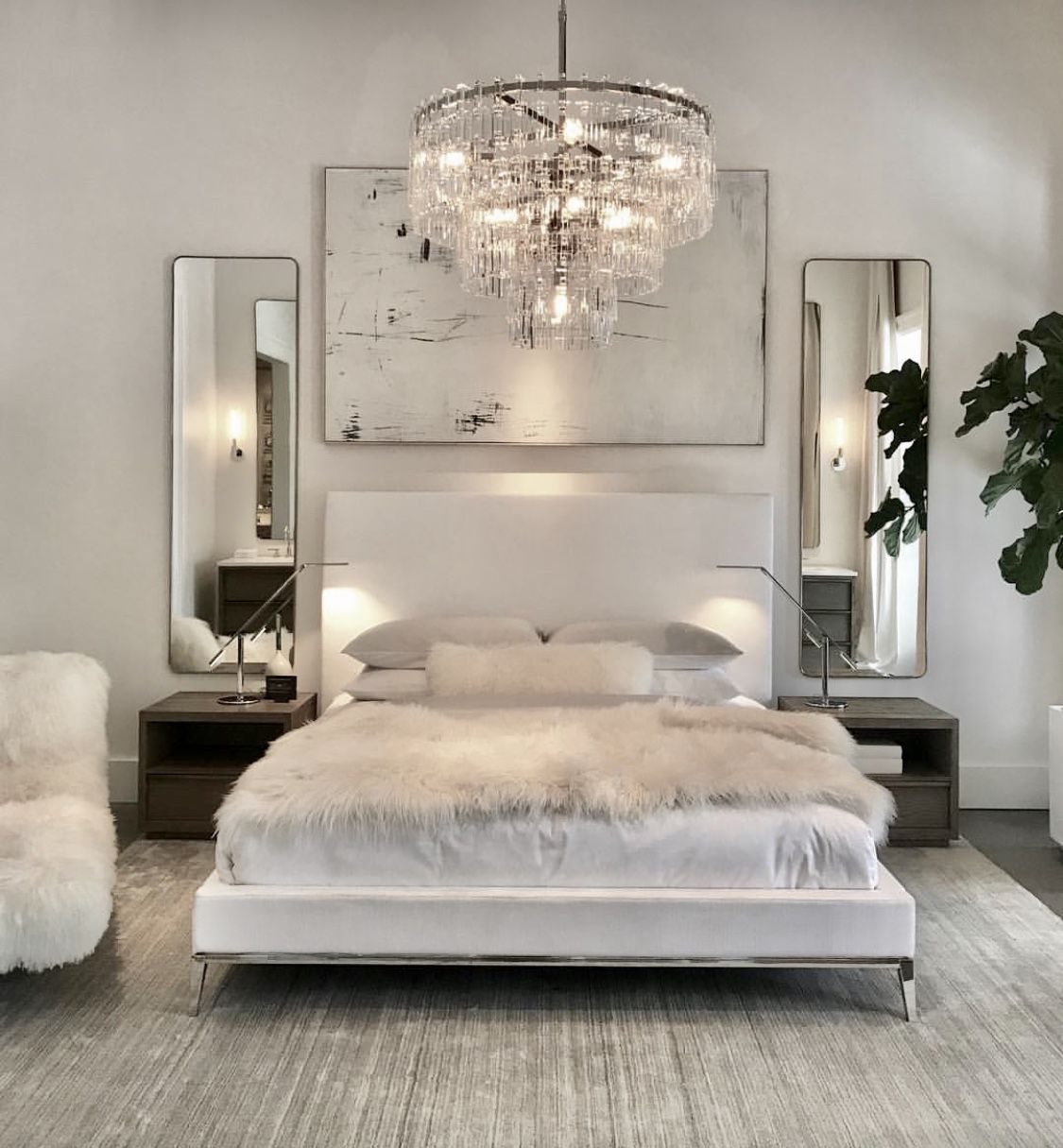 Luxury All White Bedroom Decor