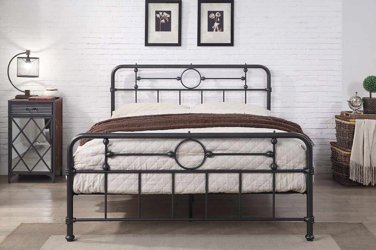 Lyndhurst Black Metal Vintage Victorian Style Bed Frame Double / King Size