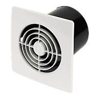 Manrose LP100ST 15W Bathroom Extractor Fan with Timer Chrome 240V
