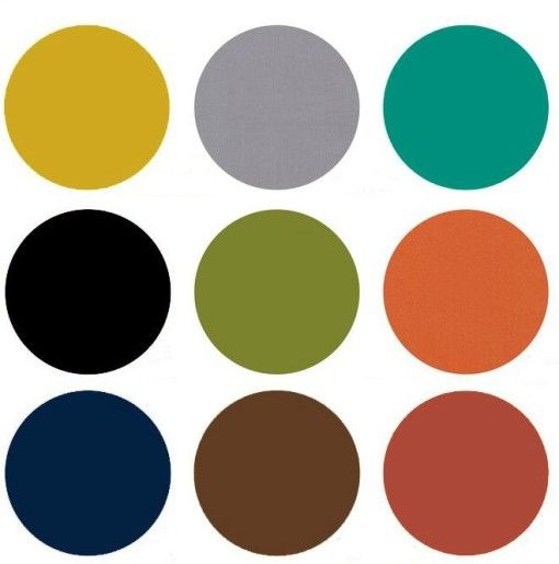 Mid Century Modern Color Chart The predominate color palette for Mid Century Mod…