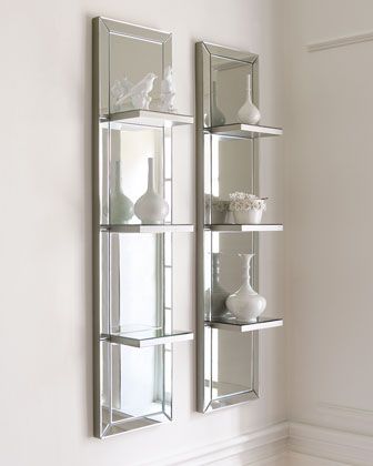 Mirrored Shelf Wall Panel
