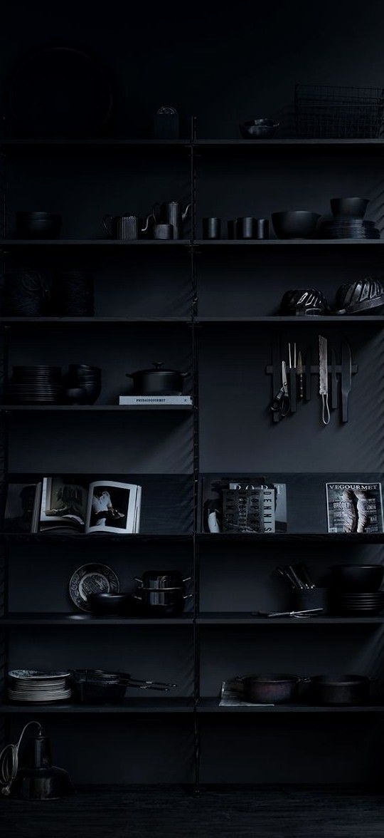 Monochromatic | Black on Black | Bookshelf | Perfectly Styled