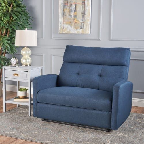 Navy Blue Two Seater Recliner