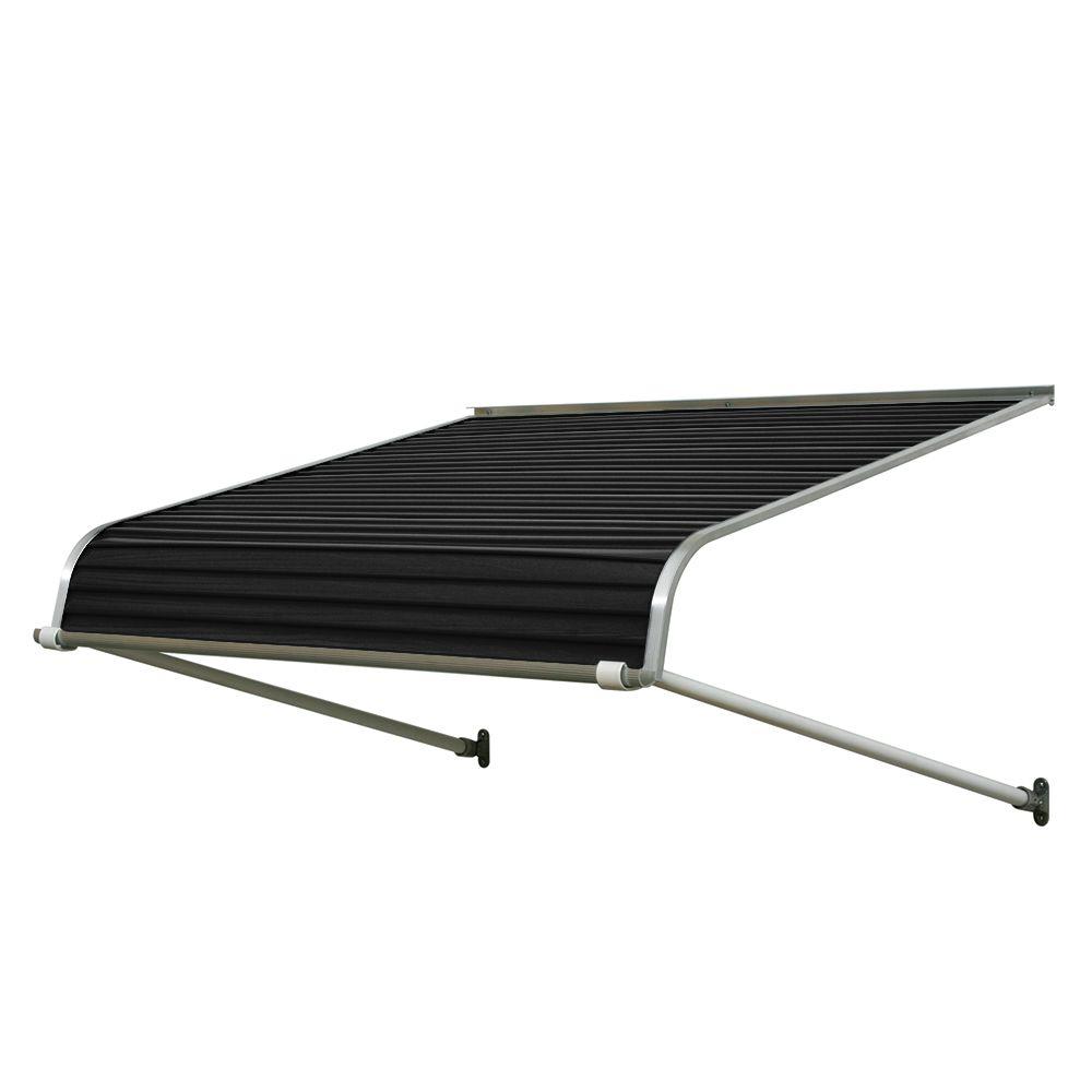 NuImage Awnings 4 ft. 1100 Series Door Canopy Aluminum Awning (12 in. H x 42 in. D) in Black-K110704890 - The Home Depot