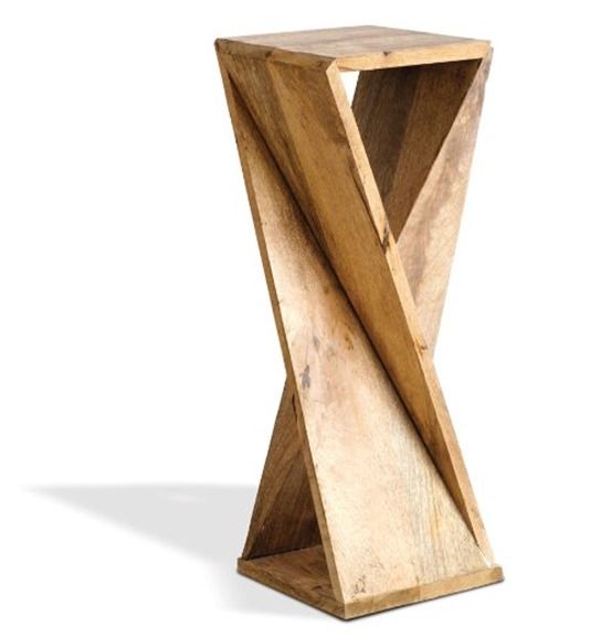 One Board Twisted Side Table for $6 – KnockOffDecor.com