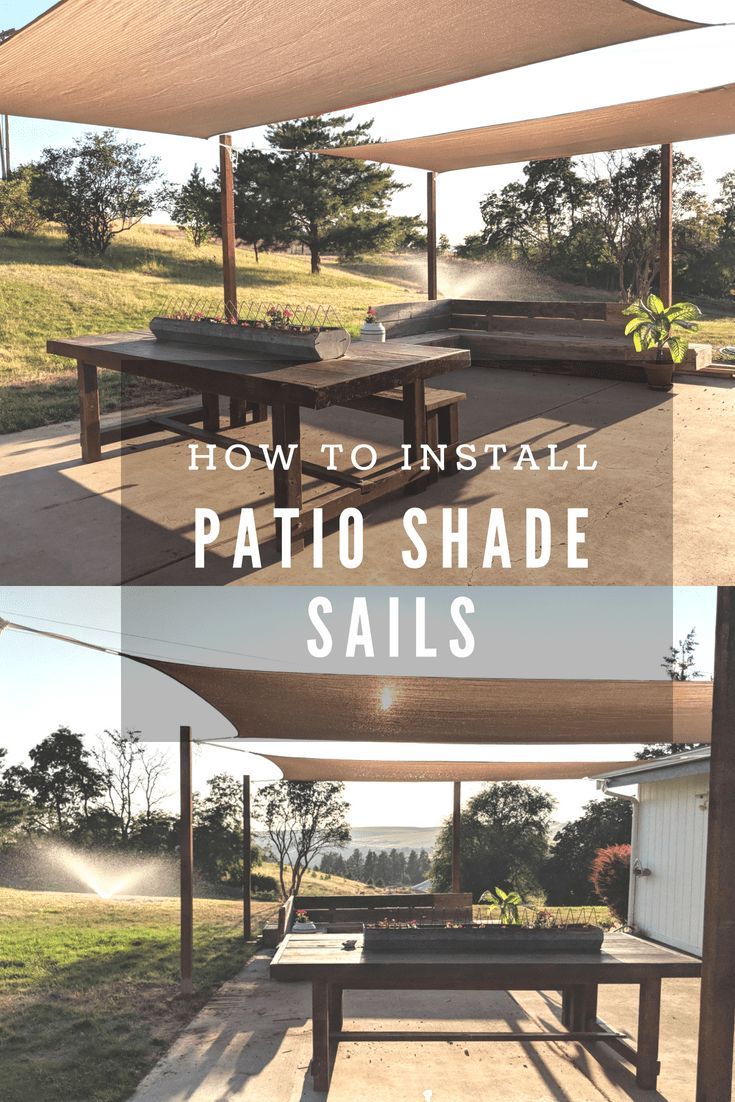 Our Patio Makeover | Installing Shade Sails - My Happy Simple Living
