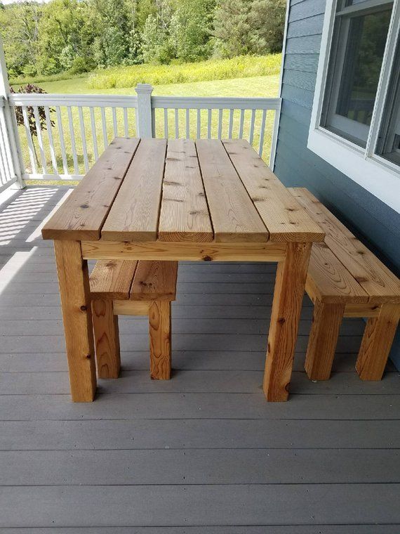 Outdoor Cedar Picnic Table Set