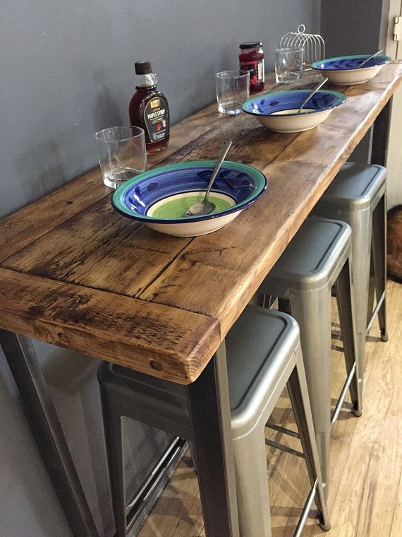 Reclaimed Wood Breakfast Bar Table