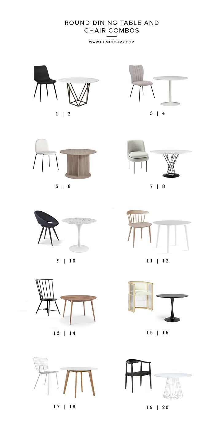 Round Dining Table and Chair Combos - Homey Oh My