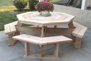 Round picnic table plans