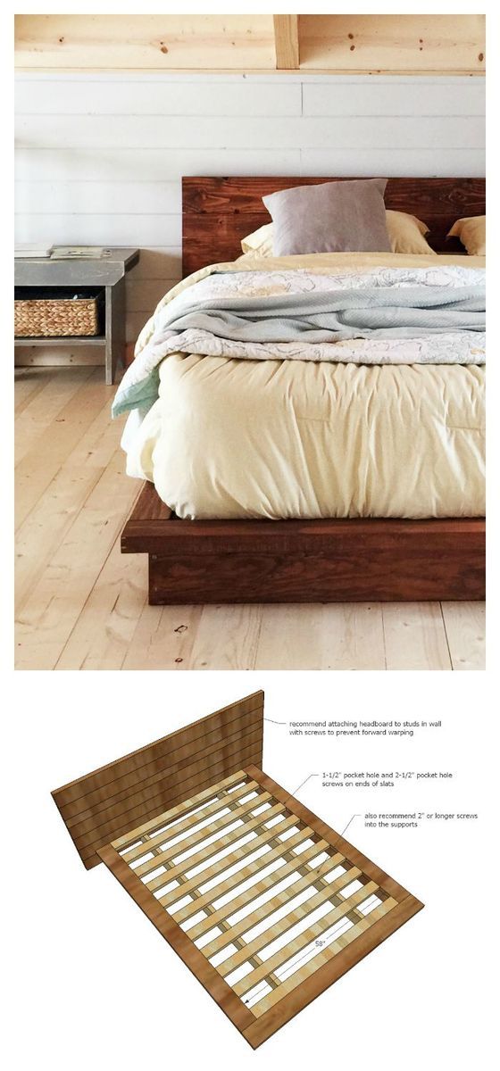 Rustic Modern 2x6 Platform Bed | Ana White