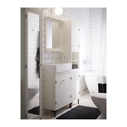 SILVERÅN Sink cabinet with 2 doors – white – IKEA