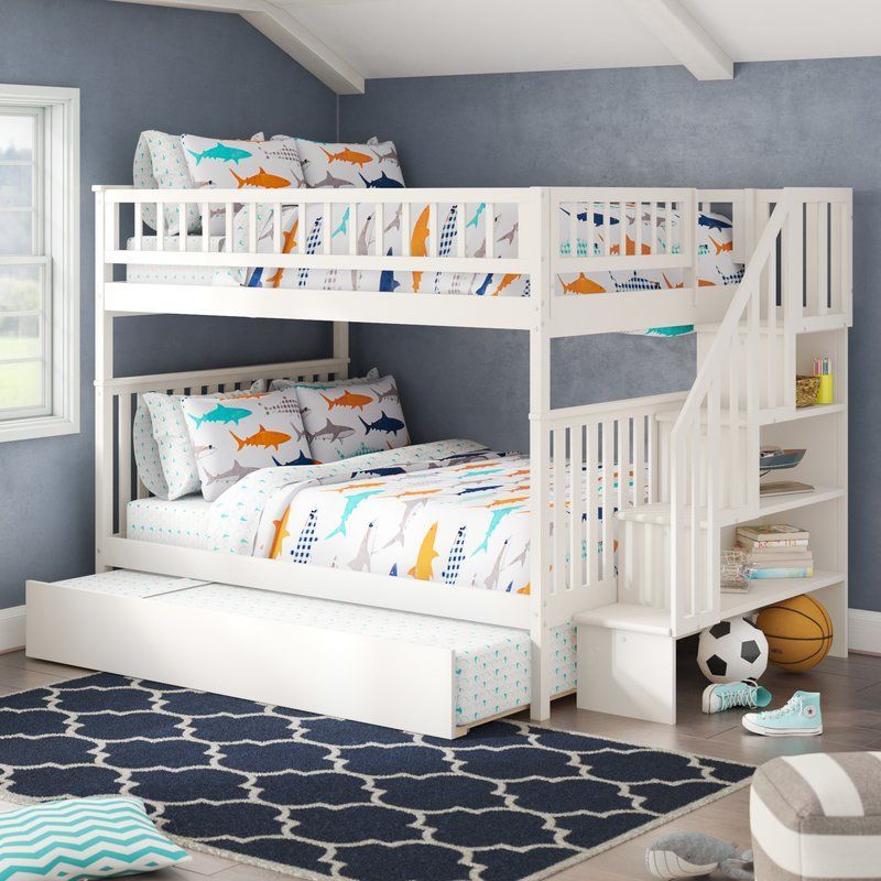 Shyann Full Over Full Bunk Bed with Trundle