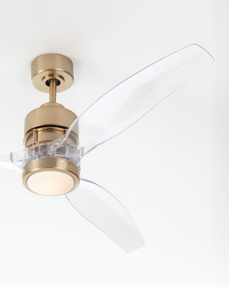Sonet Satin Brass Ceiling Fan with Acrylic Blades – pickndecor.com/design