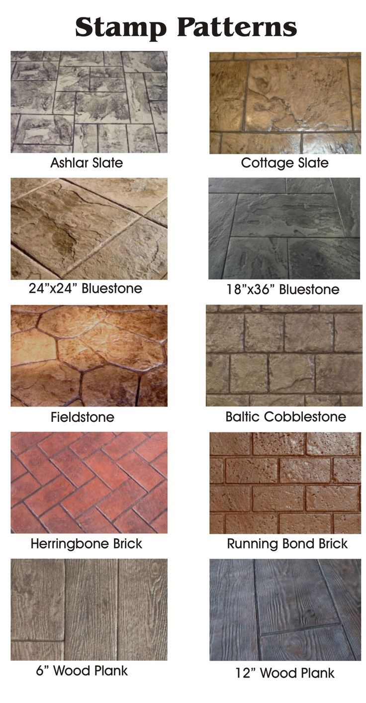 Stamped concrete brings the look of natural stone and other natural materials at… - worldefashion.com/decor
