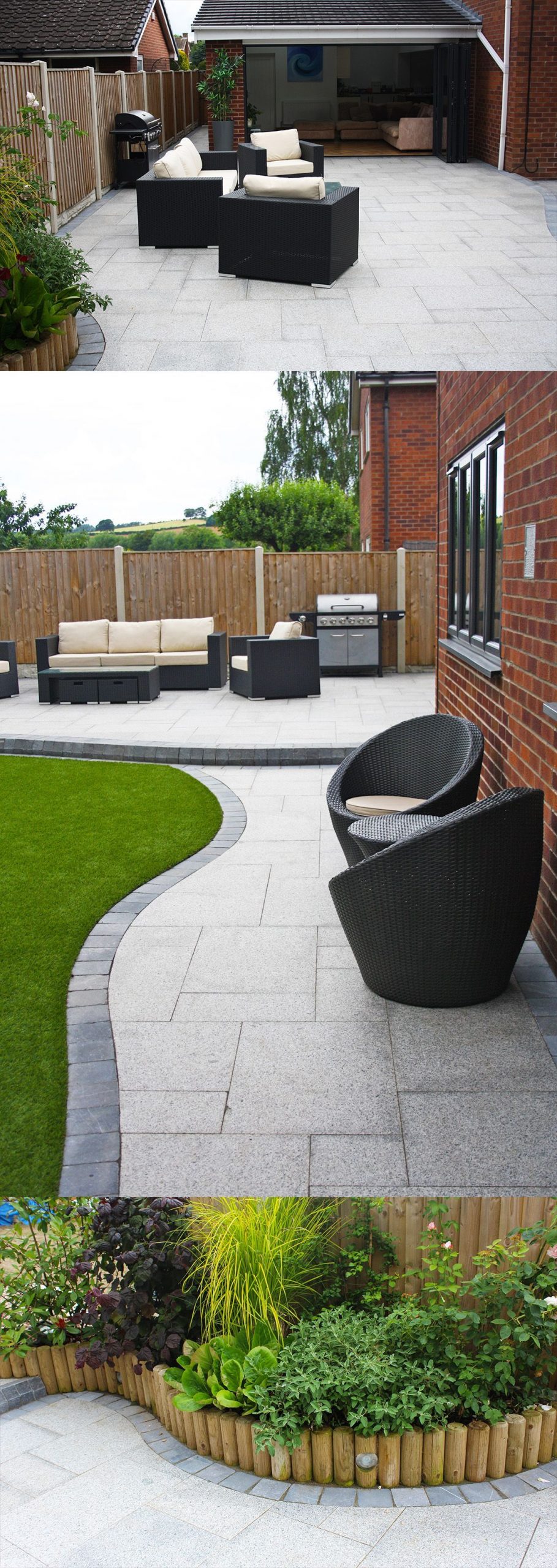 Stunning modern patio | Birch Granite Paving | Contemporary Garden | Wicker Furn… - pickndecor.com/design