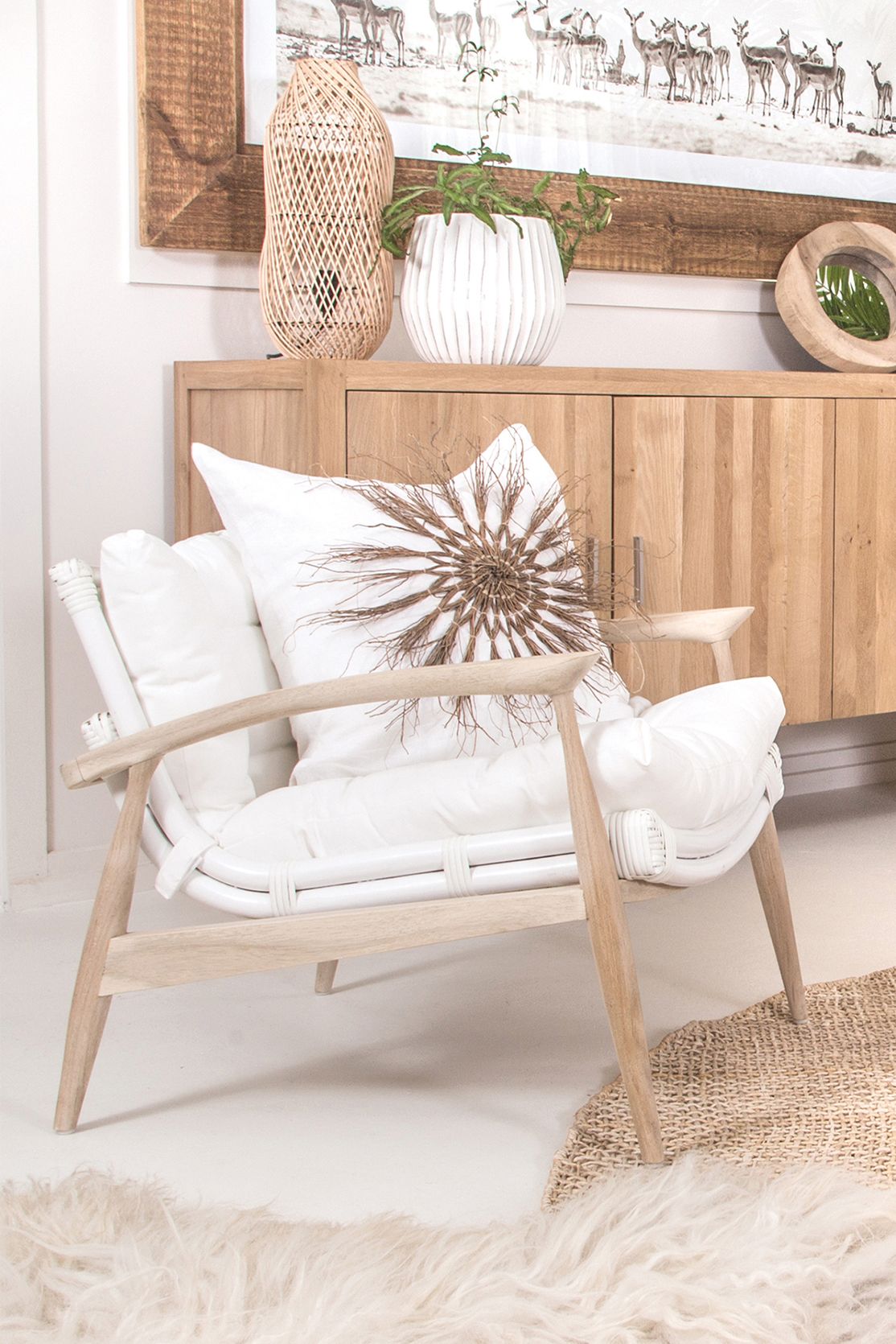 The Kukooma Occasional Chair such a beautiful statement piece for coastal living...