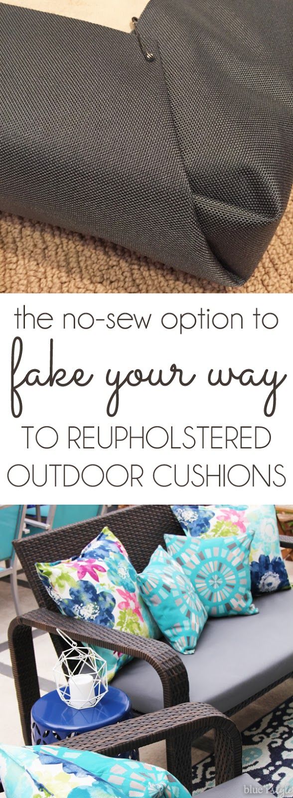 The No-Sew Way to Reupholster Outdoor Cushions