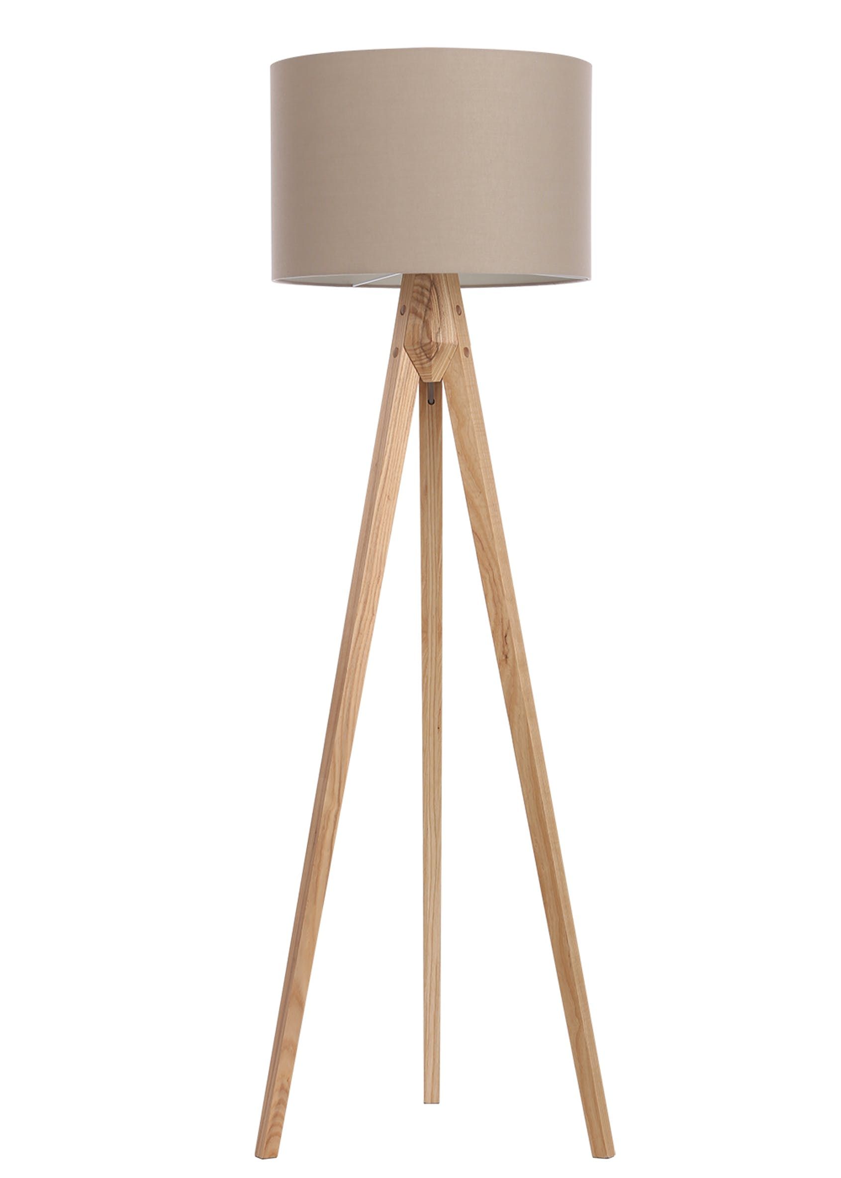 Travis Tripod Floor Lamp (H152cm x W45cm) – Cream