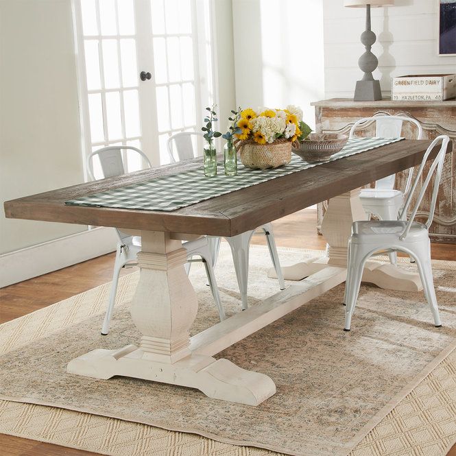 Two Tone Farmhouse Dining Table
