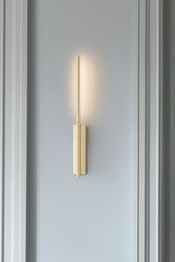 Ultra-design reading-wall lamp, in satin brass LINK 41cm