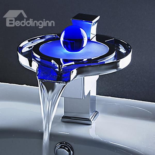 Unique High Quality LED Color Changing Bathroom Sink Faucet