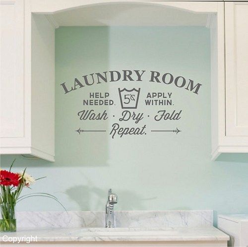 Vinyl Wall Decal Laundry decal custom words door sign store shop phrase home house personalized wall Decals Wall Sticker stickers mural PK10