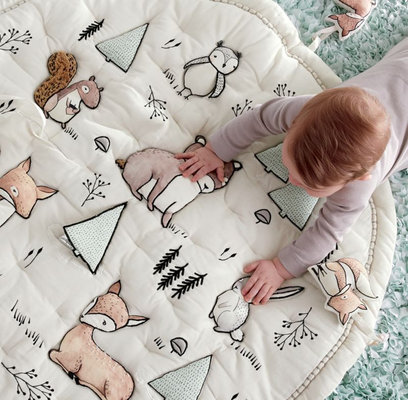 Woodland Animals Baby Activity Mat + Reviews | Crate and Barrel