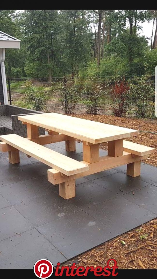 great picnic table design - although it might be heavy to move