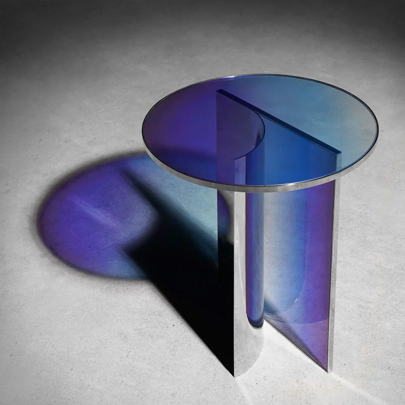 studio buzao sculpts blurring glass furniture collection for gallery ALL